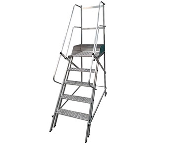 Escada Plataforma 1,25 m (4 Degraus + Patamar) Modelo NR12