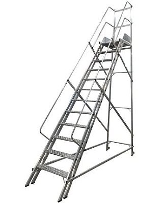 Escada Plataforma 3,00 m (11 Degraus + Patamar) Modelo NR12