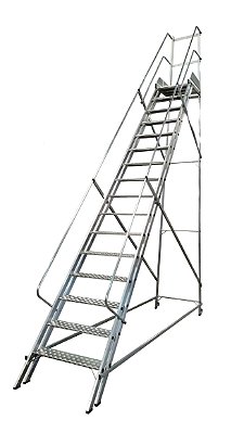 Escada Plataforma 3,50 m (13 Degraus + Patamar) Modelo NR12