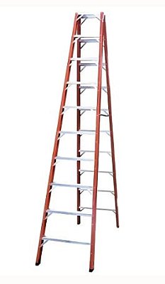 Escada Tesoura Duplo Acesso Fibra Vidro TAF-11 altura 3,04 M