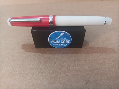 Caneta Tinteiro Jinhao 82  - Branca com Vermelho