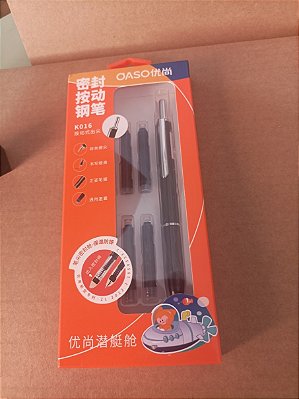 Caneta Tinteiro Oaso - Capless 0.5mm - Preta