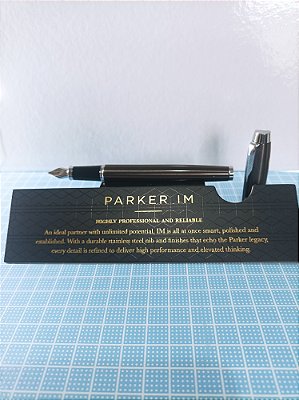 Caneta Tinteiro Parker IM - Cinza Metalizado