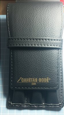 Estojo Godê para Canetas - 3 Peças - Preto