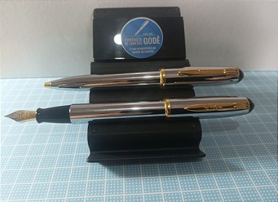 Jogo Caneta Reform Tinteiro e Esferográfica Super Anos 80