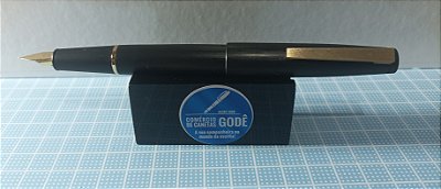 Caneta Tinteiro Jinhao 80 - Preto Fosco- Clip Dourado