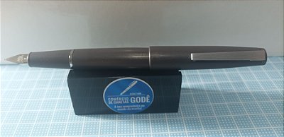 Caneta Tinteiro Jinhao 80 - Cinza com clip de Aço Escovado