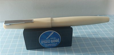 Caneta Tinteiro Jinhao 80- Branca com Clip em Aço Escovado