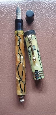 Caneta Tinteiro Parker Duofold Black&Pearl 1930