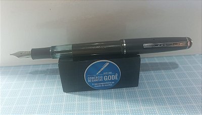 Caneta Tinteiro MINIMAX - Cinza - Década de 70 - Pena F