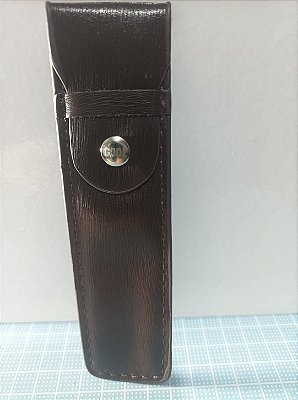 Estojo Porta Caneta GODÊ- Couro Sintético Marrom Escuro