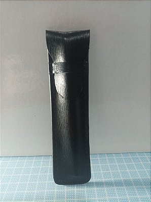 Estojo Porta Caneta - Couro Sintético Preto