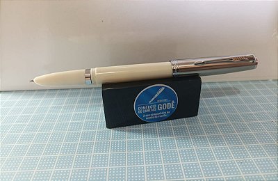 Caneta Tinteiro 86 Jinhao Branca - Tampa e Pena de Aço