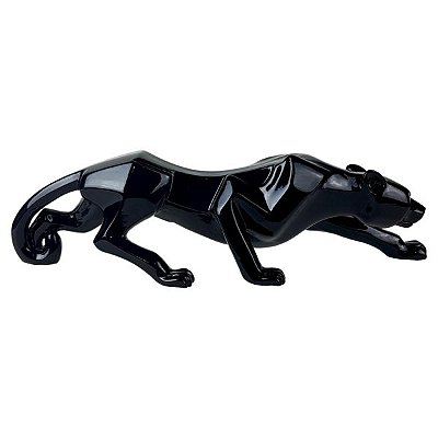 Pantera Negra Escultura Geométrica Com 65 Cm De Comprimento Pantera Negra Escultura Geométrica Com 65 Cm De Comprimento