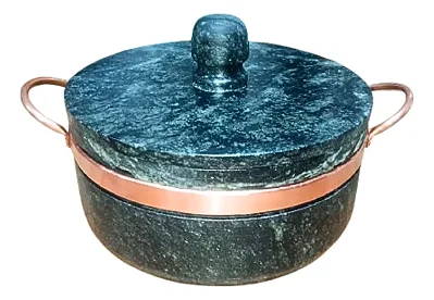 Panela De Pedra Curada Artesanal Antiaderente Pronta P/ Uso