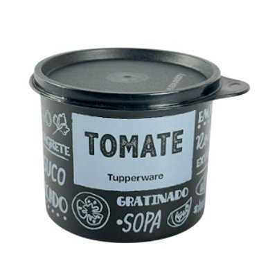 Tupper Tupperware Redondinha Caixa 500ml Tomate Preto/Branco