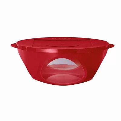 Tigela Outdoor Vermelho/Transparente - 2,5 Litros