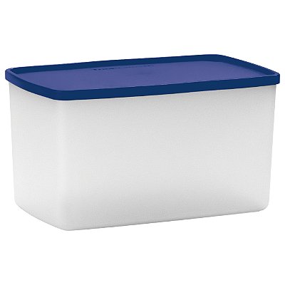 Tupperware Espaçosa 3 Litros - Transparente Tampa Azul Royal