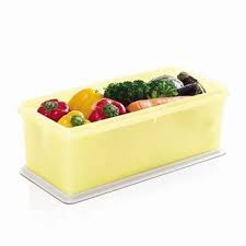 Tupperware Mega Caixa 6 Litros - Amarelo Claro Tampa Branca