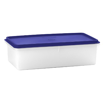 Tupperware Maxi Caixa 2,5 Litros - Translúcida Tampa Azul Royal