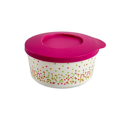 Tigela Ilumina 550ml - Poá Tampa Pink