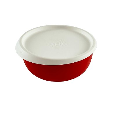 Tupperware Toque Mágico 550ml - Vermelha Tampa Branca