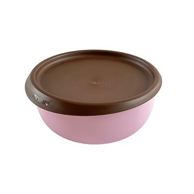 Tupperware Toque Mágico 4,3 Litros - Rosa Tampa Marrom