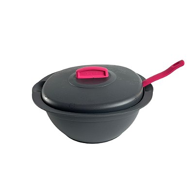 Tupperware Sopeira Actualite 1,8 Litros Preto/Pink c/ Concha Pink
