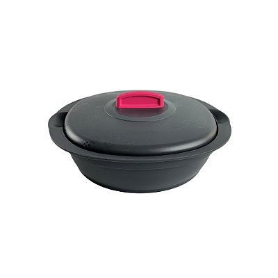Tupperware Travessa Actualité 1 Litro - Preto/Pink