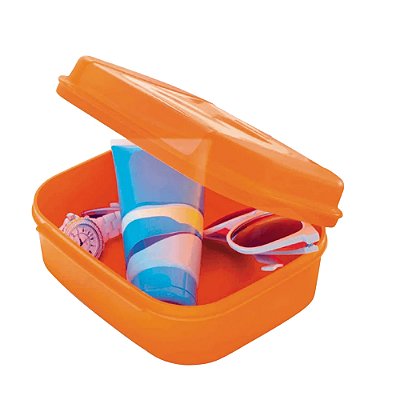 Tupperware Visual Box Pequeno 1 Litro - Laranja