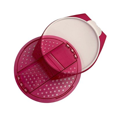Tupperware Prática 2 Litros - Cereja Tampa Branca