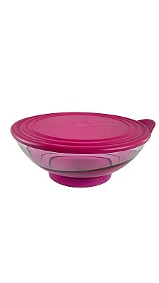 Tupperware Tigela Elegância Policarbonato 1,5 Litros - Transparente/Rosa