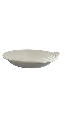 Tupperware Tigela Elegância Baixa Policarbonato 1,5 Litros - Transparente/Branco