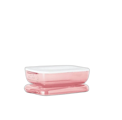 Tupperware Microplus Retangular Policarbonato 1,7 Litros - Rosa Quartzo