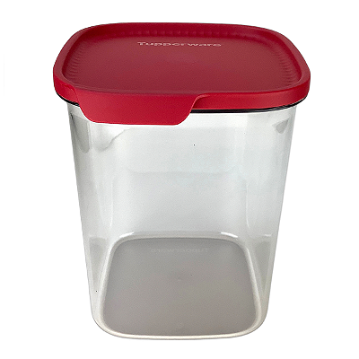 Tupperware Tigela Clear Policarbonato 3,6 Litros - Transparente Tampa Vermelha