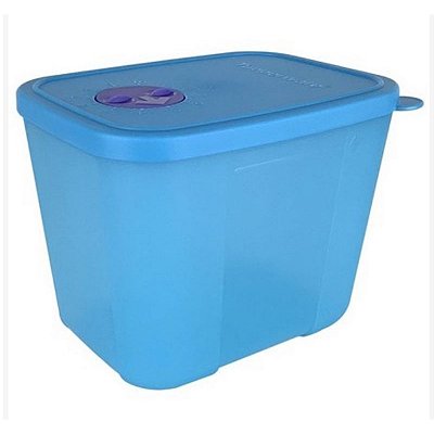 Tupperware Freezer Time 1 Litro Azul Com Válvula Roxa