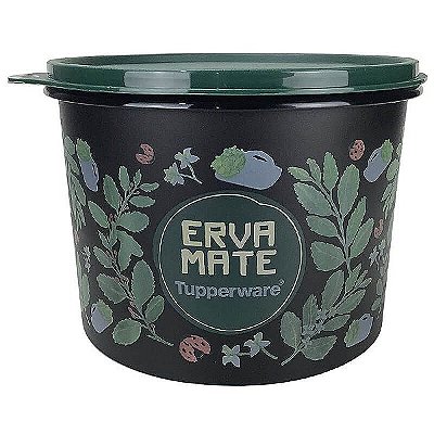 Tupperware Tupper Caixa 2,4 Litros Floral - Erva Mate