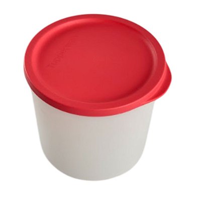 Refri Line Redondo 1,1L - Transparente Com Tampa Coral