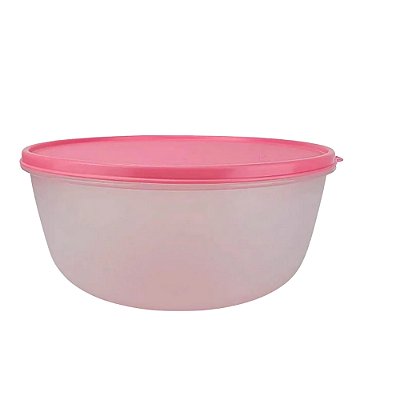 Tupperware Tigela Visual 4 Litros - Transparente Tampa Rosa