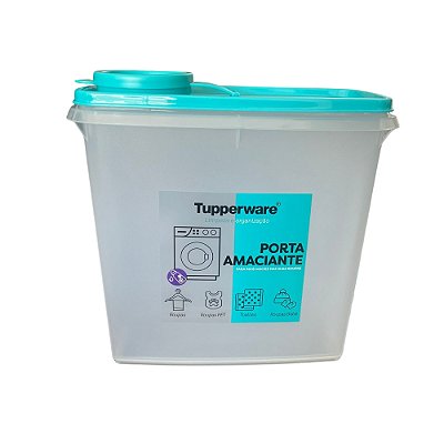 Tupperware Porta Amaciante Multiuo 3 Litros - Transparente Tampa Tropical