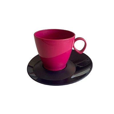 Tupperware Xícara Design 180ml - Azul Marinho Rosa