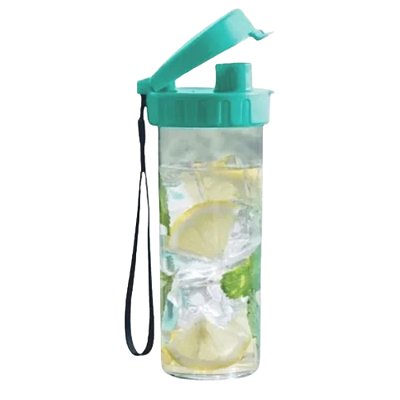 Tupperware Tupper Drink 380 ml - Transparente Tampa Turquesa