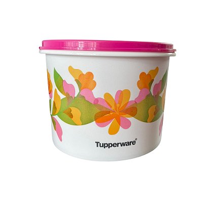 Tupperware Tupper Caixa 1,7Litros Florescencia - Floral Tampa Pink
