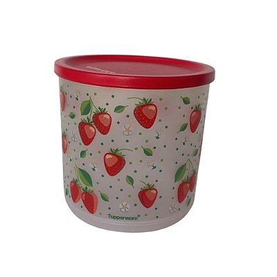 Tupperware Refri Line 1,1Litros - Morangos Tampa Vermelha