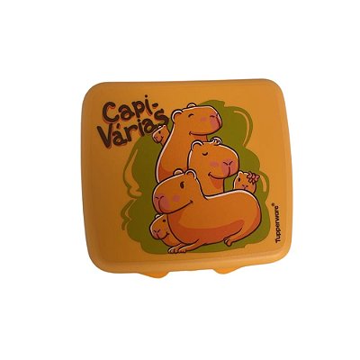 Tupperware Porta Sanduiche Capivaras - Laranja Claro