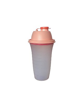 Tupperware Quick Shake 500ml - Salmão Com Bico Laranja