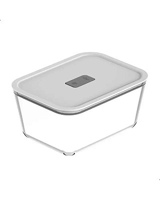 Pote De Vidro Hermético 2400ml Fresh Lock OU - Branco