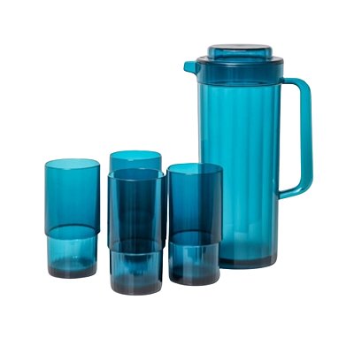 Tupperware Kit Jarra 2 Litros + 4 Copos Premier Turmalina