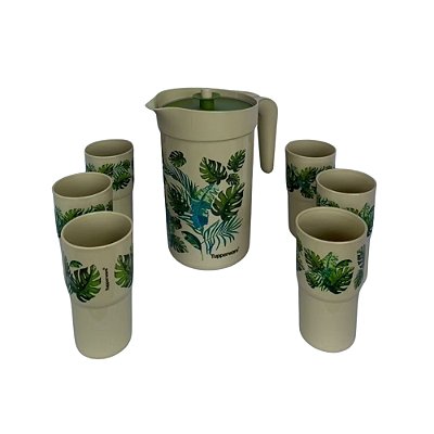 Tupperware Kit Costela de Adão 2 Litros - Jarra + 6 Copos