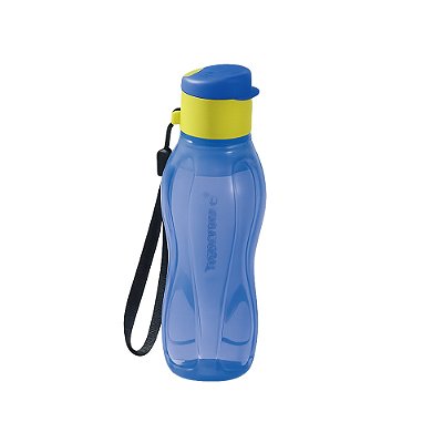 Garrafa Tupperware Eco Tupper 310ml - Azul Royal Tampa Amarelo Neon